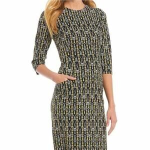 J. McLaughlin Catalyst Rope & Chain Link Signature Catalina Cloth Sheath Dress S